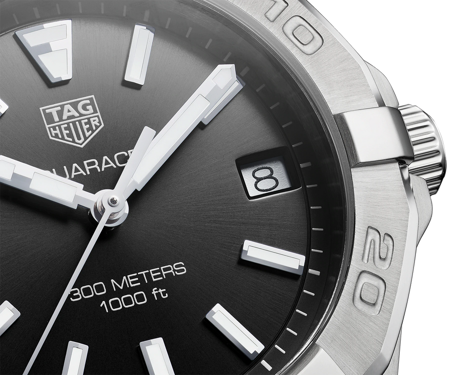 Shop Authentic Tag Heuer Aquaracer Black Dial Silver Steel Strap Watch for Women - WBD1310.BA0740 - Luxxuri