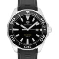 Shop Authentic Tag Heuer Aquaracer Quartz Black Dial Black Rubber Strap Watch for Men - WAY101A.FT6141 - Luxxuri