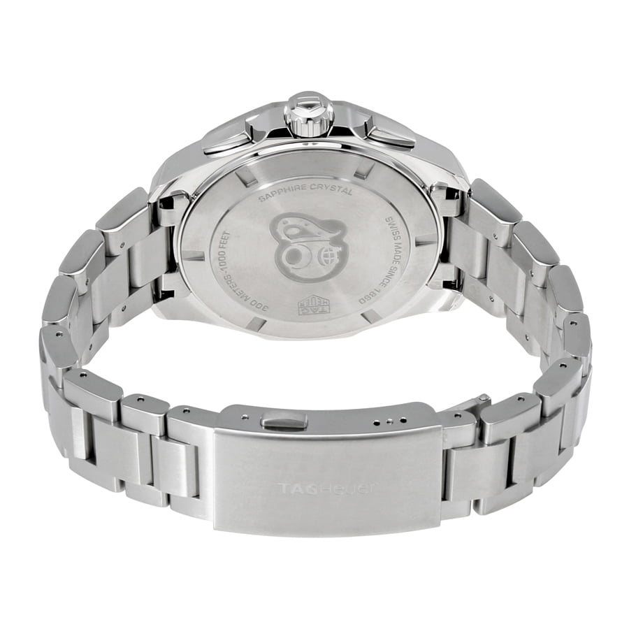 Shop Authentic Tag Heuer Aquaracer Quartz Chronograph Black Dial Silver Steel Strap Watch for Men - CAY111A.BA0927 - Luxxuri