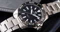 Shop Authentic Tag Heuer Aquaracer Black Dial Silver Steel Strap Watch for Men - WAY111A.BA0928 - Luxxuri