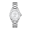 Shop Authentic Tag Heuer Aquaracer White Mother of Pearl Dial Silver Steel Strap Watch for Women - WBD1311.BA0740 - Luxxuri