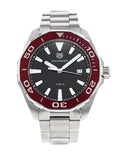 Shop Authentic Tag Heuer Aquaracer Black Dial Silver Steel Strap Watch for Men - WAY101B.BA0746 - Luxxuri