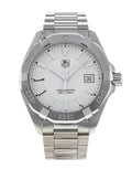 Shop Authentic Tag Heuer Aquaracer Quartz White Dial Silver Steel Strap Watch for Men - WAY1111.BA0928 - Luxxuri