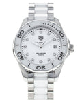 Shop Authentic Tag Heuer Aquaracer Diamonds White Dial Two Tone Steel Strap Watch for Women - WAY131D.BA0914 - Luxxuri