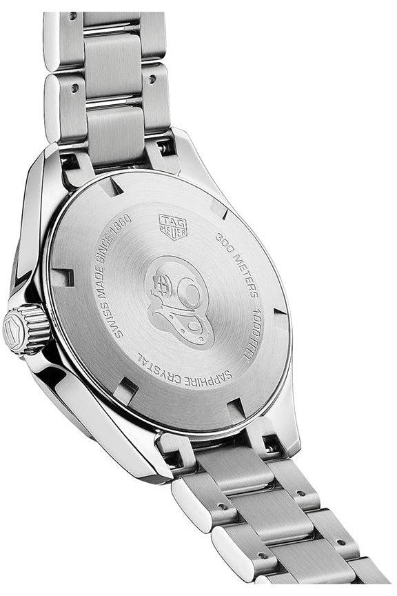 Shop Authentic Tag Heuer Aquaracer White Mother of Pearl Dial Silver Steel Strap Watch for Women - WBD1311.BA0740 - Luxxuri