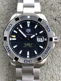 Shop Authentic Tag Heuer Aquaracer Calibre 5 Automatic Blue Dial Silver Steel Strap Watch for Men - WAY2012.BA0927 - Luxxuri