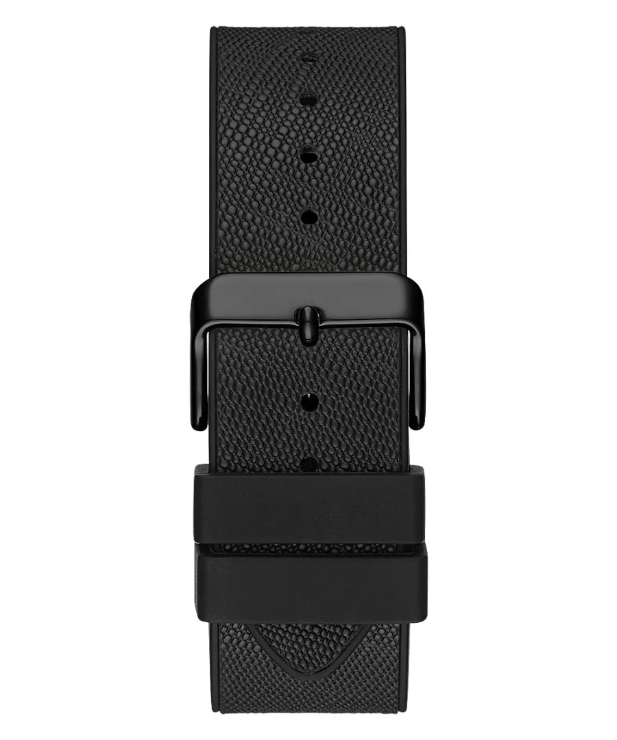 Shop Authentic Guess Phoenix Multifunction Silver Dial Black Silicone Strap Watch For Men - GW0048G1 - Luxxuri