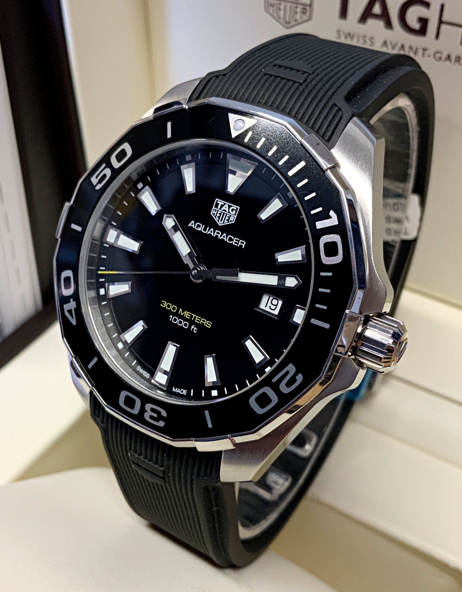 Tag Heuer Aquaracer Black Dial Watch for Men - WAY101A.FT6141
