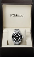 Shop Authentic Tag Heuer Aquaracer Black Dial Silver Steel Strap Watch for Men - WAY111A.BA0928 - Luxxuri