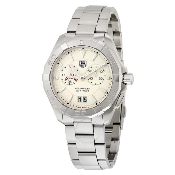 Tag Heuer Aquaracer Chronograph White Dial Silver Steel Strap Watch for Men - WAY111Y.BA0928