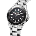 Shop Authentic Tag Heuer Aquaracer Quartz Black Dial Silver Steel Strap Watch for Women - WAY131K.BA0748 - Luxxuri