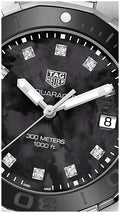 Shop Authentic Tag Heuer Aquaracer Quartz Black Dial Silver Steel Strap Watch for Women - WAY131M.BA0748 - Luxxuri
