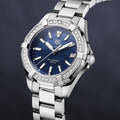 Shop Authentic Tag Heuer Aquaracer Quartz Diamonds Blue Dial Silver Steel Strap Watch for Women - WAY131N.BA0748 - Luxxuri