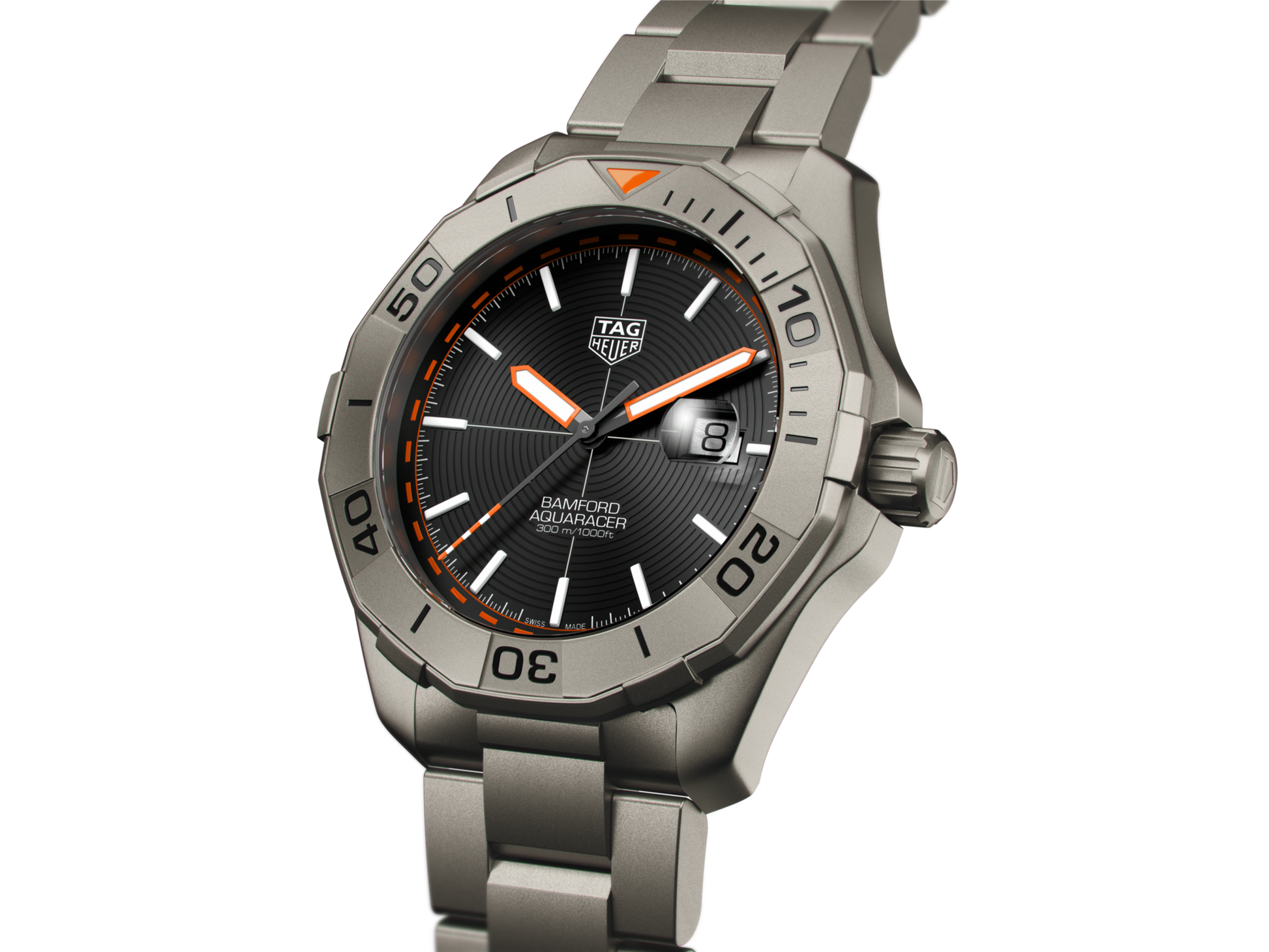 Shop Authentic Tag Heuer Aquaracer Calibre 5 Bamford Limited Edition Black Dial Grey Steel Strap Watch for Men - WAY208C.FC6383 - Luxxuri