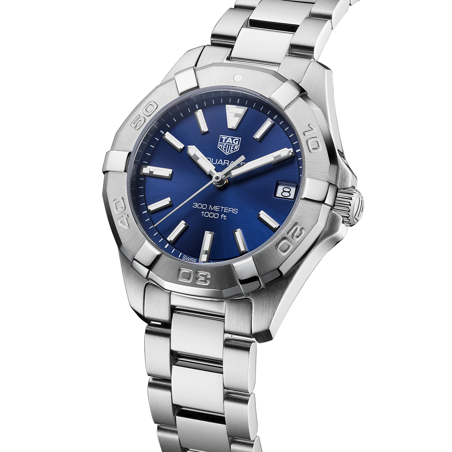 Tag Heuer Aquaracer Quartz Blue Dial Silver Steel Strap Watch for Women - WBD1312.BA0740