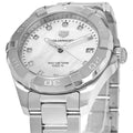 Shop Authentic Tag Heuer Aquaracer Diamonds White Mother of Pearl Dial Silver Steel Strap Watch for Women - WBD1314.BA0740 - Luxxuri