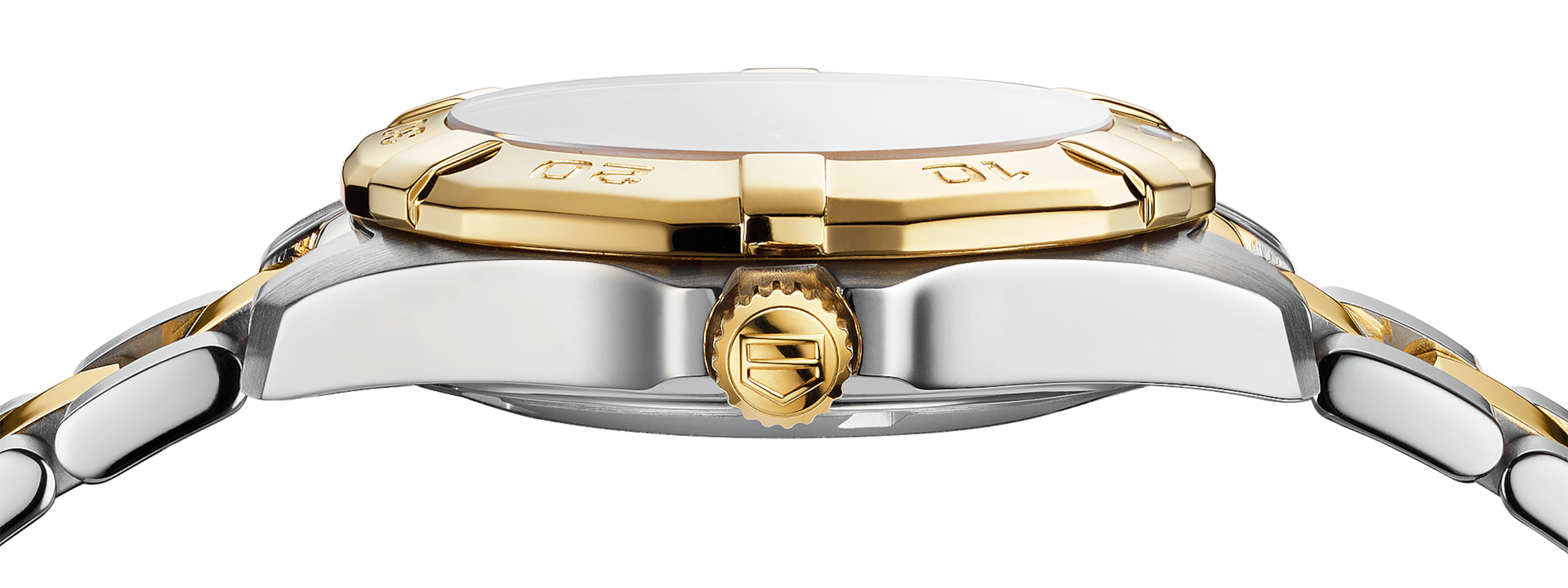 Tag Heuer Aquaracer Mother of Pearl Dial Two Tone Steel Strap Watch for Women - WBD1320.BB0320