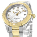 Shop Authentic Tag Heuer Aquaracer White Mother of Pearl Dial Two Tone Steel Strap Watch for Women - WBD1322.BB0320 - Luxxuri