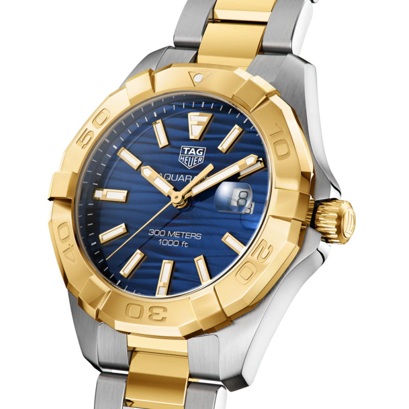 Tag Heuer Aquaracer Blue Dial Two Tone Steel Strap Watch for Women - WBD1325.BB0320