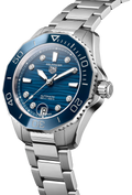 Shop Authentic Tag Heuer Aquaracer Professional 300 Automatic Diamonds Blue Dial Silver Steel Strap Watch for Women - WBP231B.BA0618 - Luxxuri
