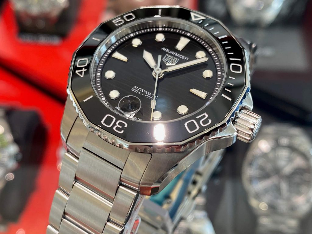 Shop Authentic Tag Heuer Aquaracer Professional 300 Automatic Black Dial Silver Steel Strap Watch for Women - WBP231D.BA0626 - Luxxuri