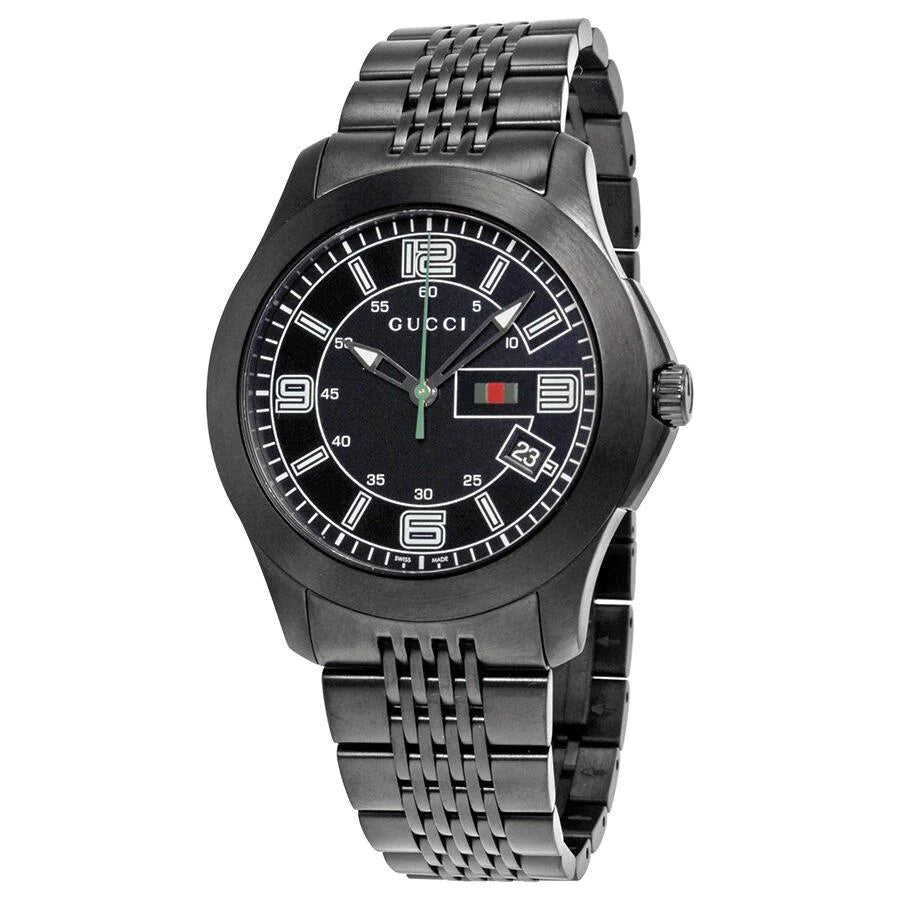 Shop Authentic Gucci G Timeless Black Dial Black Steel Strap Watch For Men - YA126202 - Luxxuri