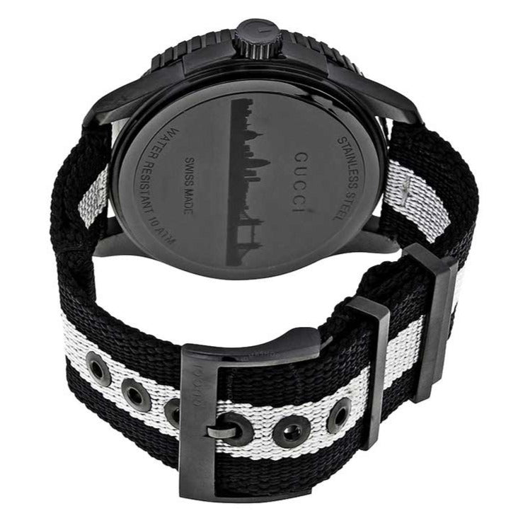 Shop Authentic Gucci G Timeless XL White Dial Two Tone NATO Strap Watch For Men - YA126243 - Luxxuri