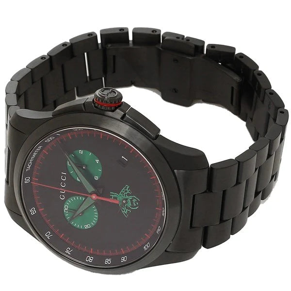 Shop Authentic Gucci G Timeless Quartz Black Dial Black Steel Strap Watch for Men - YA126270 - Luxxuri
