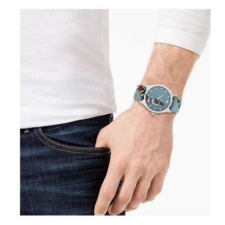 Shop Authentic Gucci G Timeless Quartz Blue Dial Blue Leather Strap Watch For Men - YA1264080 - Luxxuri