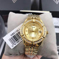 Shop Authentic Guess Dazzling Diamonds Gold Dial Gold Steel Strap Watch for Women - W85110L1 - Luxxuri