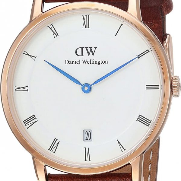 Shop Authentic Daniel Wellington Dapper St Mawes White Dial Brown Leather Strap Watch For Women - DW00100091 - Luxxuri