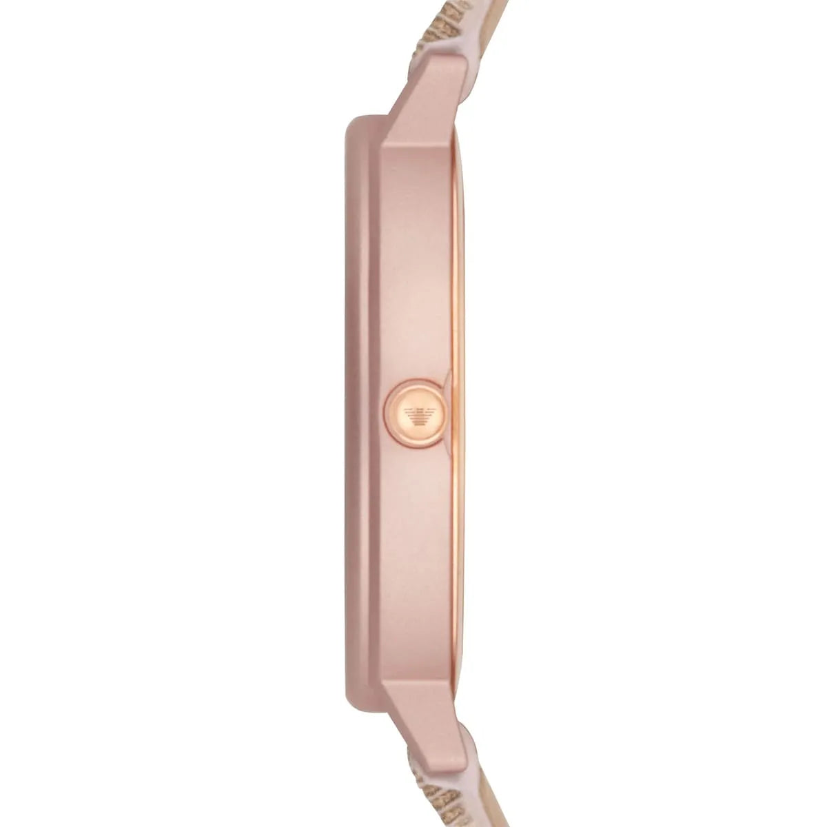Emporio Armani Kappa Quartz Rose Gold Dial Pink Leather Strap Watch For Women - AR11010