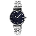 Shop Authentic Emporio Armani Gianni T Bar Dark Blue Dial Silver Stainless Steel Watch For Women - AR11091 - Luxxuri