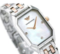 Shop Authentic Emporio Armani Gianni T Bar Mother of Pearl Dial Two Tone Steel Strap Watch For Women - AR11146 - Luxxuri