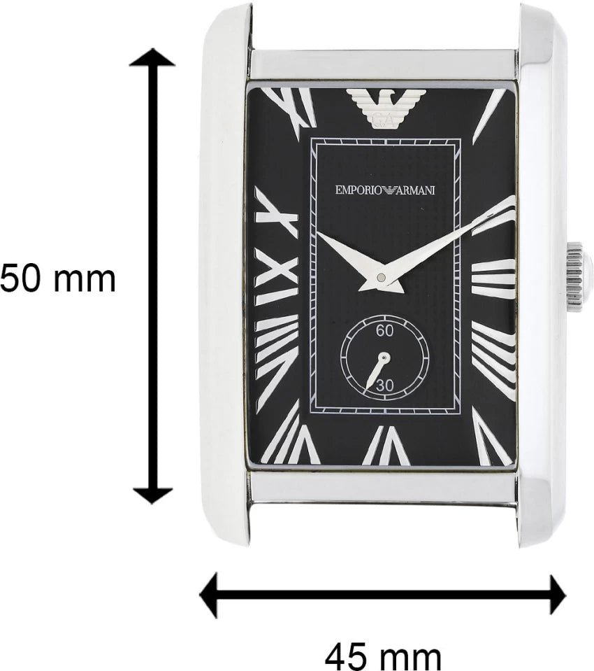 Shop Authentic Emporio Armani Classic Analog Black Dial Silver Steel Strap Watch For Men - AR1608 - Luxxuri