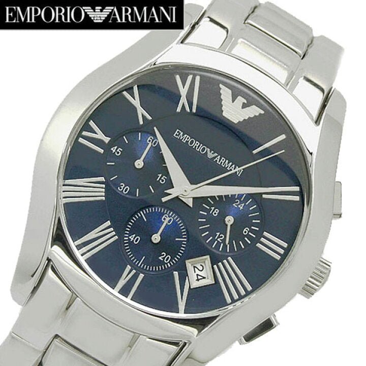 Shop Authentic Emporio Armani Classic Blue Dial Silver Steel Strap Watch For Men - AR1635 - Luxxuri