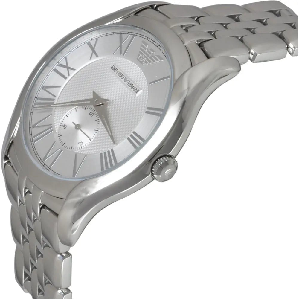 Shop Authentic Emporio Armani Classic Quartz Silver Dial Silver Steel Strap Watch For Men - AR1788 - Luxxuri
