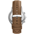Shop Authentic Emporio Armani Classic Chronograph Silver Dial Brown Leather Strap Watch For Men - AR2471 - Luxxuri