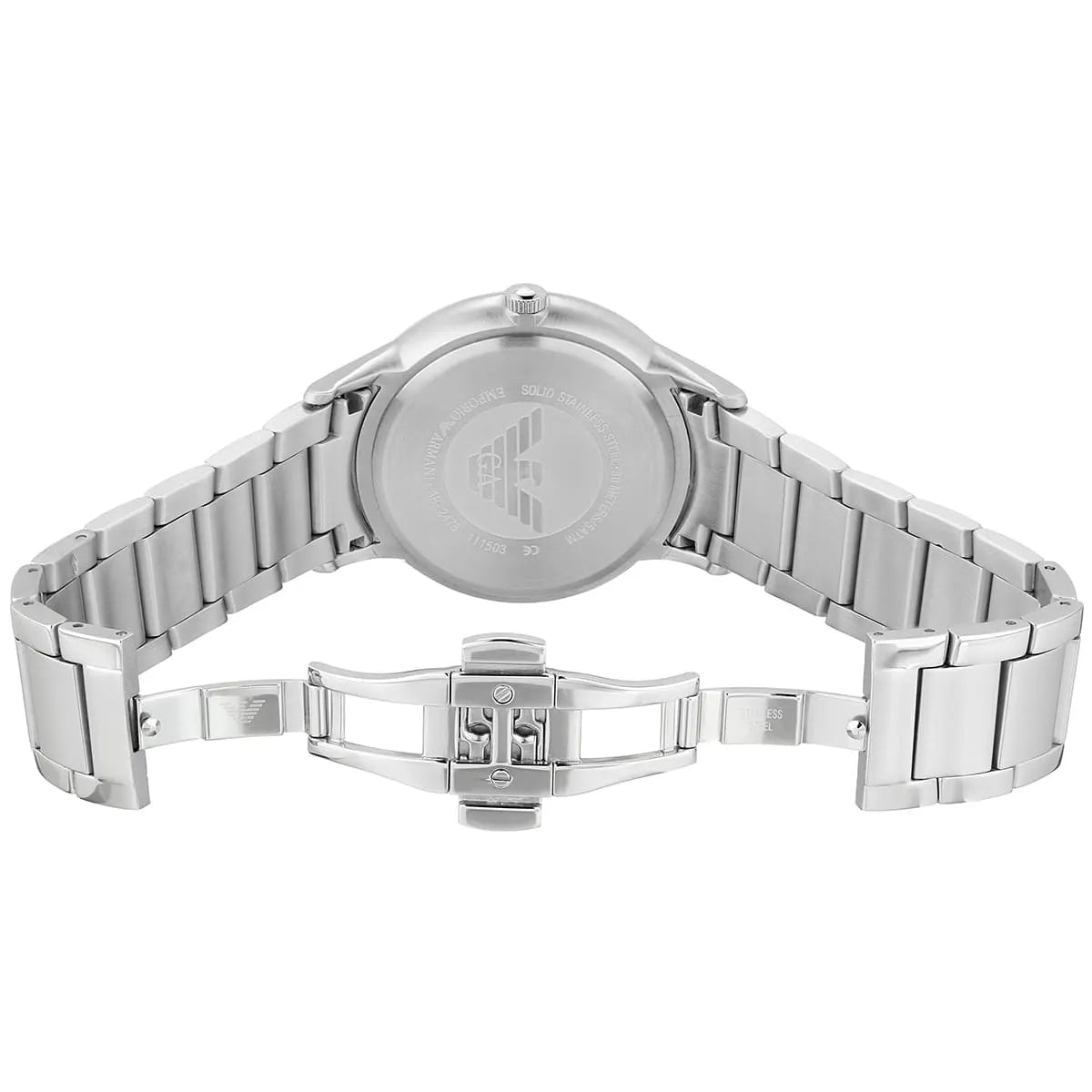 Shop Authentic Emporio Armani Classic Quartz Silver Dial Silver Steel Strap Watch For Men - AR2478 - Luxxuri
