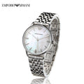 Shop Authentic Emporio Armani Classic Quartz Mother of Pearl Dial Silver Steel Strap Watch For Women - AR1602 - Luxxuri