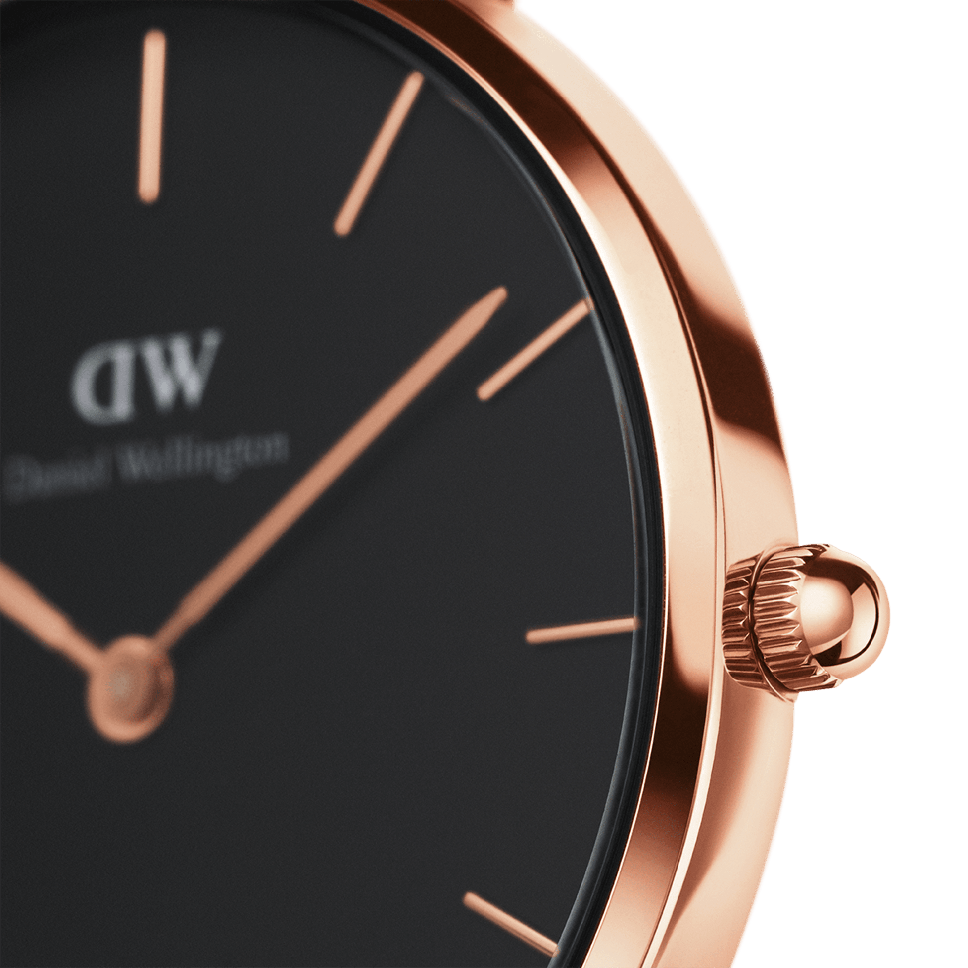 Shop Authentic Daniel Wellington Classic Petite Melrose Black Dial Rose Gold Mesh Bracelet Watch For Women - DW00100217 - Luxxuri