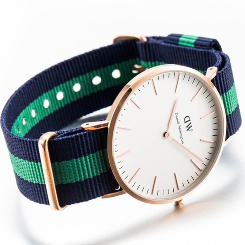 Shop Authentic Daniel Wellington Classic Warwick White Dial Two Tone Nylon Strap Watch for Men - DW00100005 - Luxxuri