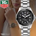 Shop Authentic Tag Heuer Aquaracer Quartz Black Dial Silver Steel Strap Watch for Women - WAY131M.BA0748 - Luxxuri