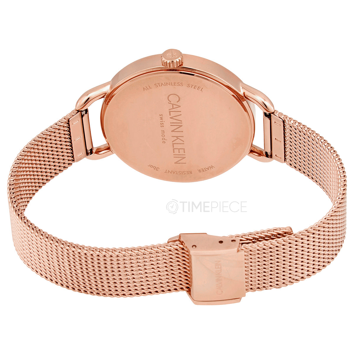 Shop Authentic Calvin Klein Even White Dial Rose Gold Mesh Bracelet Watch for Women - K7B23626 - Luxxuri