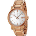 Shop Authentic Burberry The City White Dial Rose Gold Steel Strap Watch for Women - BU9004 - Luxxuri