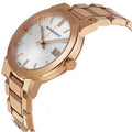 Shop Authentic Burberry The City White Dial Rose Gold Steel Strap Watch for Women - BU9004 - Luxxuri