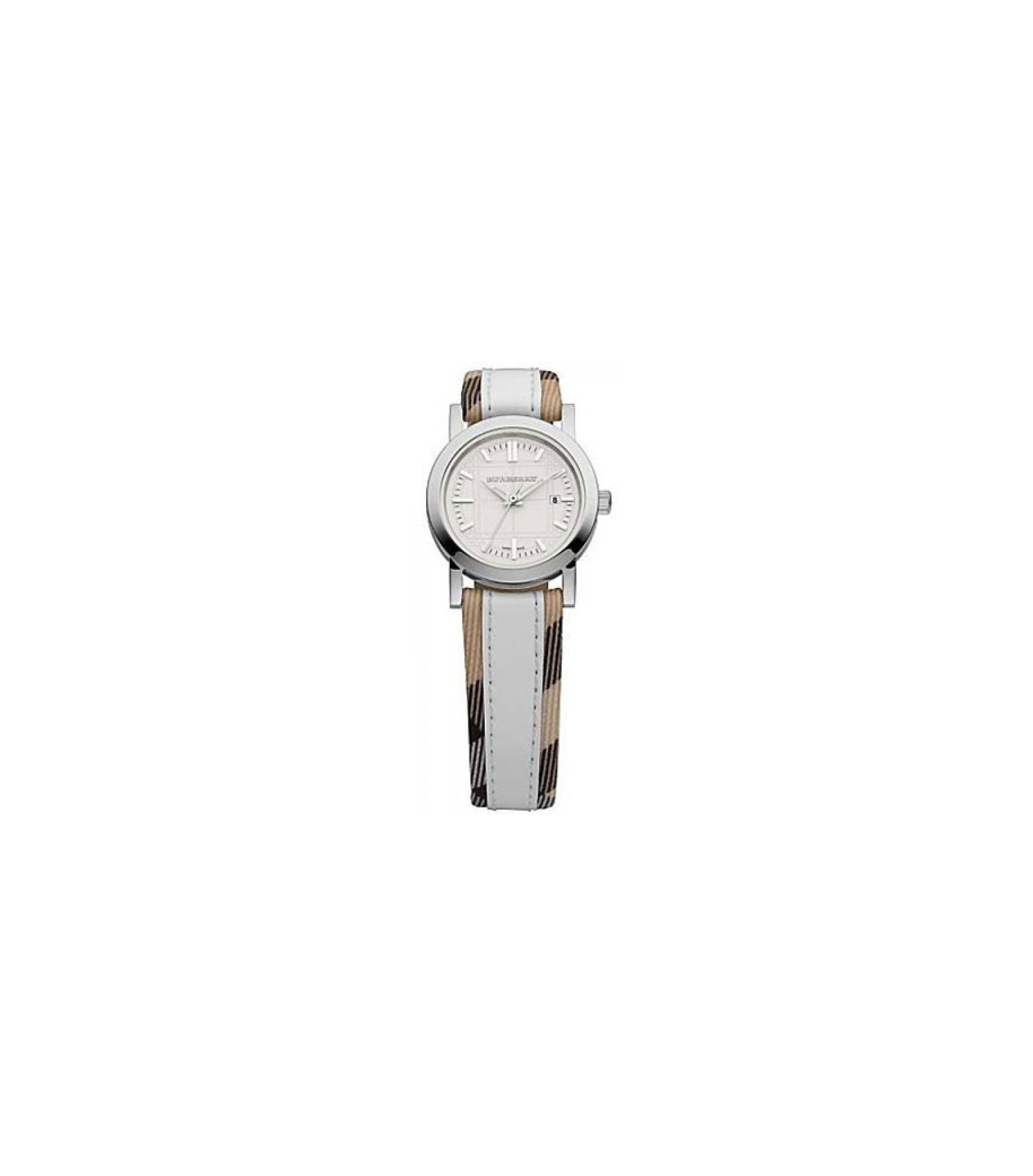 Burberry Heritage Nova Heritage White Dial Leather Strap Watch for Women - BU1395