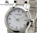 Shop Authentic Burberry The City Diamonds Mother of Pearl Dial Silver Steel Strap Watch for Women - BU9224 - Luxxuri