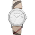 Shop Authentic Burberry The City Nova Silver Dial Brown Leather Strap Watch for Women - BU9212 - Luxxuri