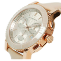 Shop Authentic Burberry The City Chronograph Rose Gold Dial Beige Leather Strap Watch For Women - BU9702 - Luxxuri